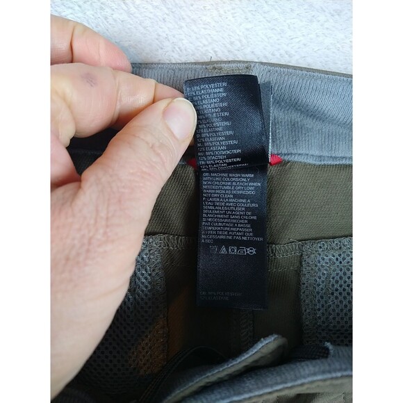 North Face Women's 14 Pants Convertible Zip Off OD Green Gorpcore Cargo Pockets - Picture 12 of 14